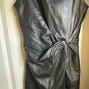 Elegant Black Leather Dress